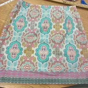 Talbots size 6 skirt. Blue and pink. Preppy mini skirt